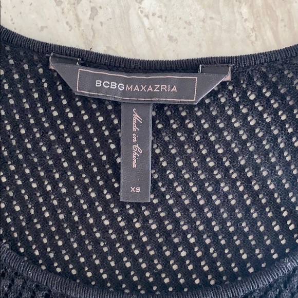 BCBG Silk see-through peplum top - Picture 4 of 5